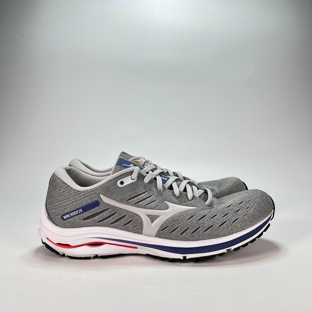 Mizuno Wave Rider 24 Gray Lunar Rock Running Shoes Women’s Size 11 Men’s 9.5